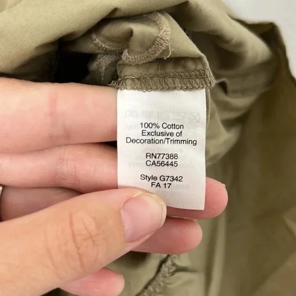 Madewell Olive Green Embroidered Peplum Tank - Picture 5 of 6